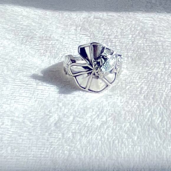 Frog On Lily Pad KC Studio 2011 Barry Kieselstein Cord Sterling Silver Ring - Picture 13 of 15